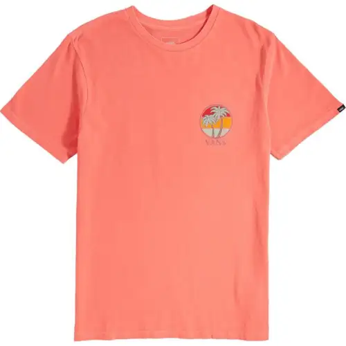 Vans T Shirts Men's Orange Crew Neck Moderate Straight Fit