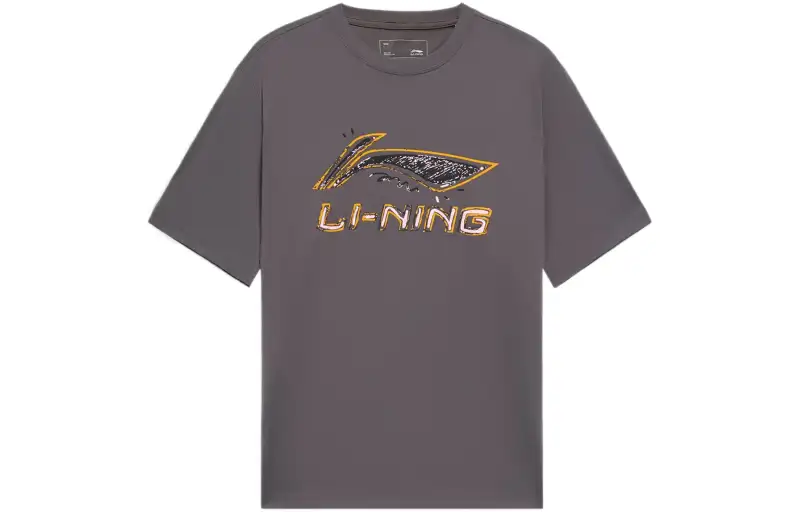 Li Ning Sports Fashion Collection T Shirt Men's Plum Brown