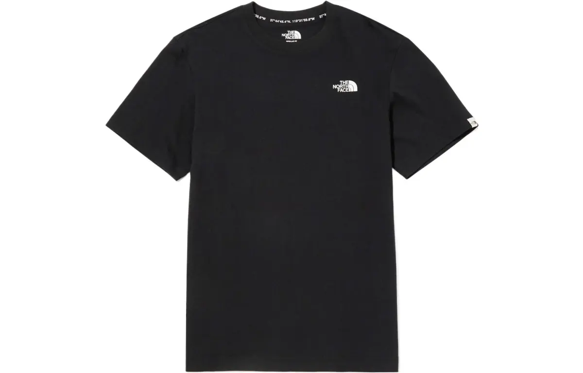 THE NORTH FACE T-Shirts Men's Black Crew Neck Moderate Straight Fit