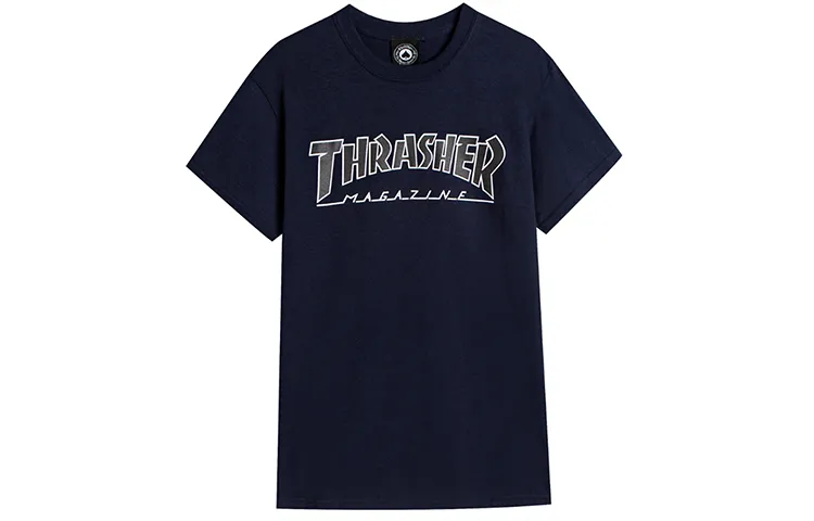 Thrasher T Shirt US Version Unisex Navy Blue