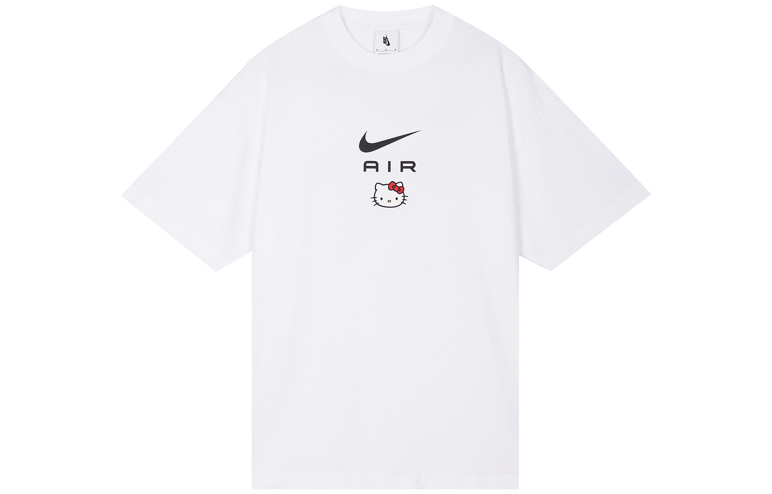 Nike X Hello Kitty/Hello Kitty совместный сериал веселых мультиков слово мать плафон Печатный американский стиль винтаж Спортивный стиль короткий рукав Футболка интерьер версия мужские и женские фасон унисекс белый