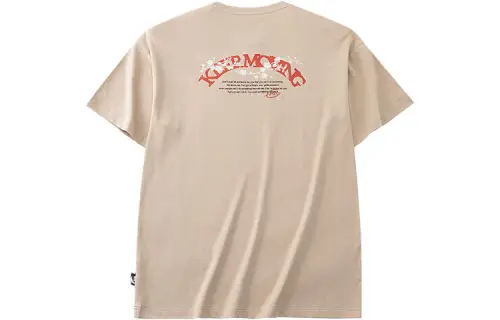 Anta SS22 Letter Print T Shirt Unisex Light Taupe