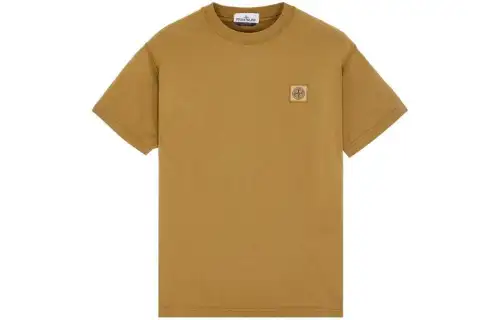 STONE ISLAND T Shirts Men's Bark Color Crew Neck Moderate Straight Fit