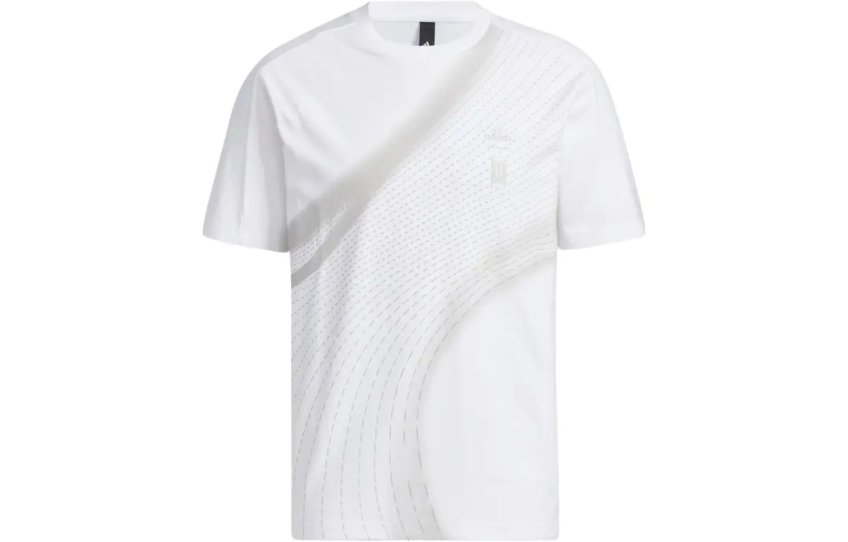 Adidas T-Shirts Men's White Crew Neck Moderate Other