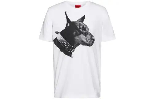 HUGO BOSS T Shirts Men's White Crew Neck Moderate
