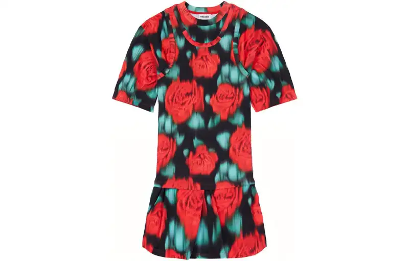 KENZO T Shirts Men's Cherry Red Crew Neck Moderate Straight Fit