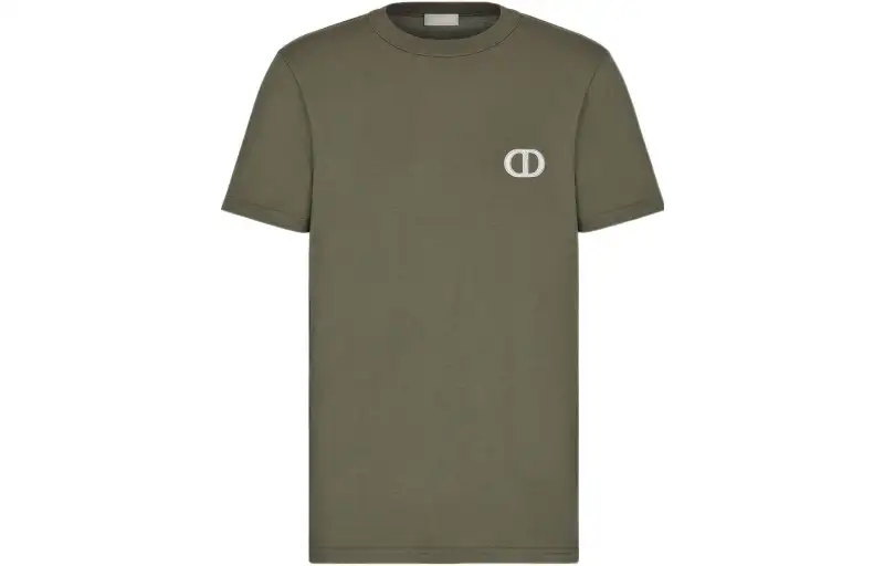 DIOR Dior Quarterly New Products SS23 Regular T-Shirt Men's Olive