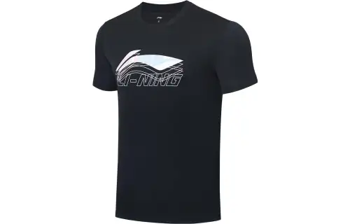 Li Ning Badminton Collection T Shirt Unisex Black