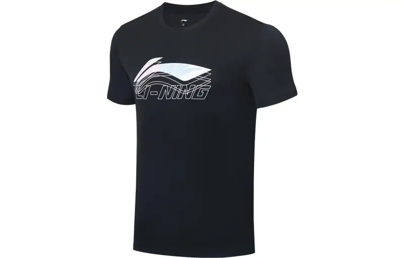 Li Ning Badminton Collection T Shirt Unisex Black