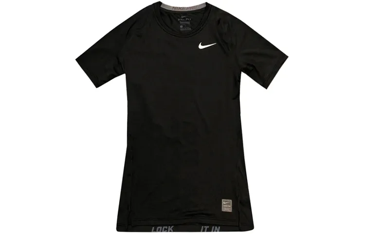 Nike T-Shirts Men's Black Crew Neck Moderate