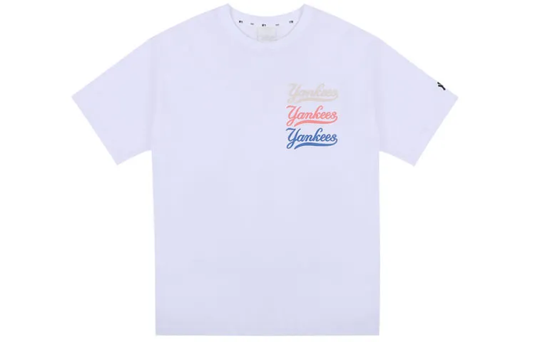MLB Drop Shoulder Sleeve T Shirt Unisex White