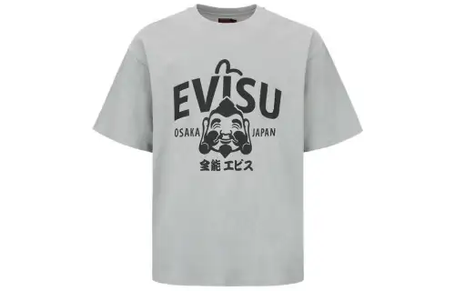 EVISU T Shirts Men's Crew Neck Moderate Straight Fit