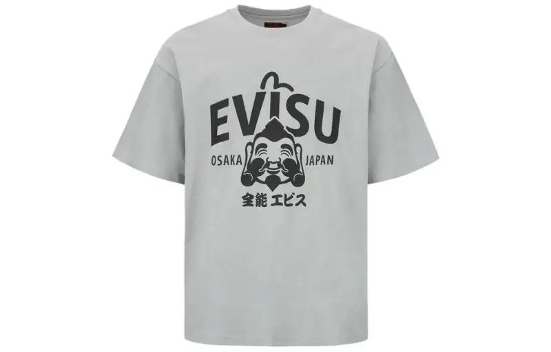 EVISU T Shirts Men's Crew Neck Moderate Straight Fit