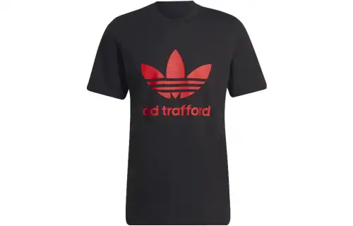 Adidas Originals T Shirts Men's Black Crew Neck Moderate Straight Fit