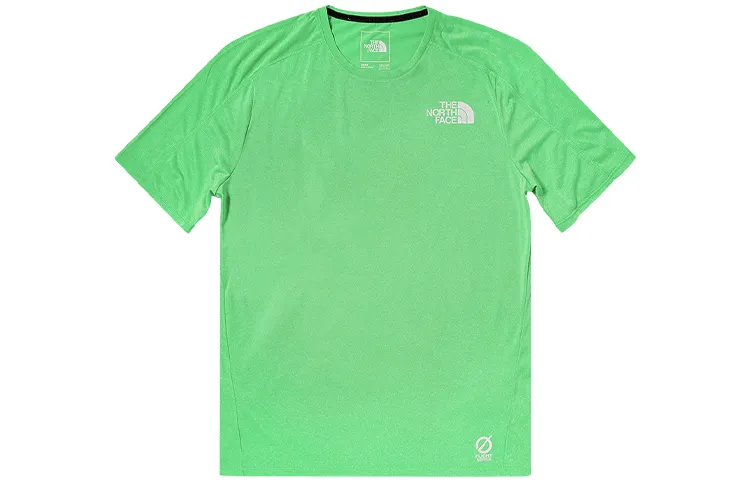THE NORTH FACE T-Shirts Men's Green Crew Neck Moderate Straight Fit