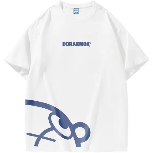 Doraemon T Shirts Unisex Crew Neck Moderate Straight Fit