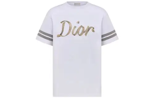 DIOR Relaxed Fit Ribbon Logo T Shirt