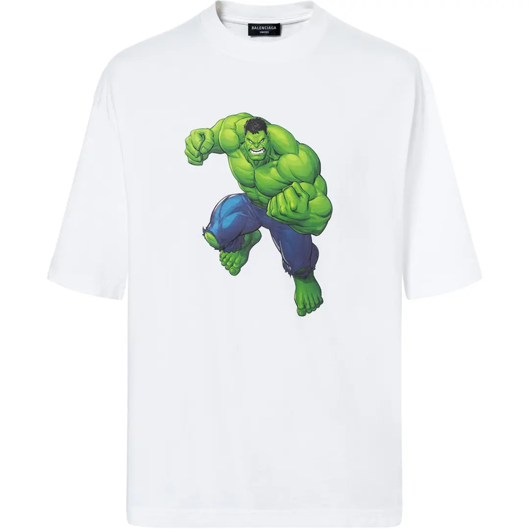 Balenciaga Mens Hulk 2021 Marvel Medium Fit T shirt