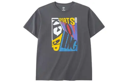 ANTA T Shirts Unisex Coast Gray Crew Neck Moderate Straight Fit