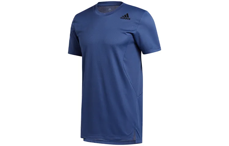 Adidas T-Shirts Men's Tech Indigo Crew Neck Moderate Straight Fit