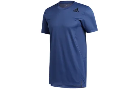 Adidas T-Shirts Men's Tech Indigo Crew Neck Moderate Straight Fit