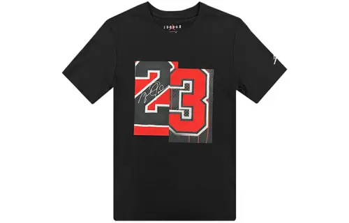Jordan T Shirts Men's Black Crew Neck Moderate