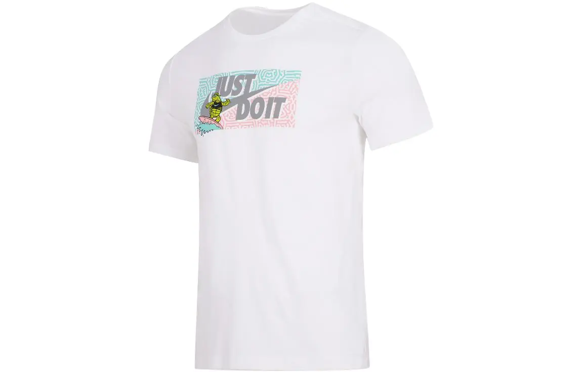 Nike T-Shirts Men's Crew Neck Moderate Straight Fit