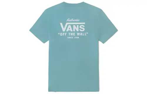 Vans T Shirts Unisex Blue Crew Neck Moderate