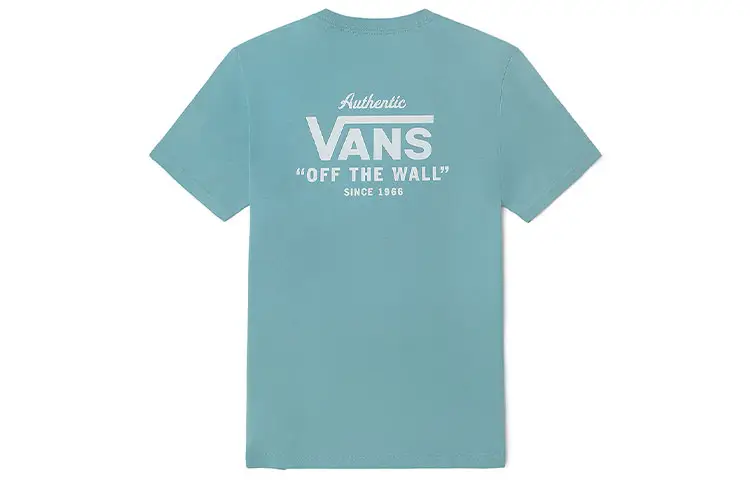 Vans T Shirts Unisex Blue Crew Neck Moderate