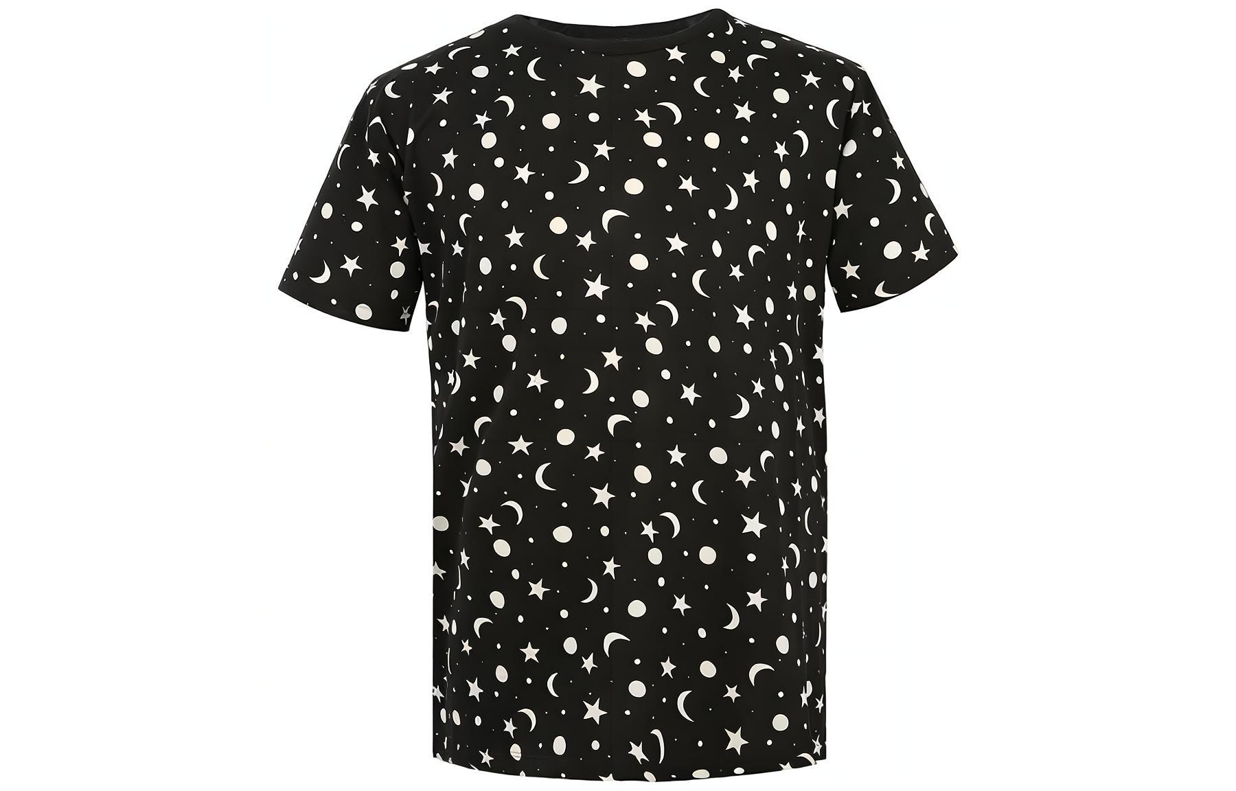 SAINT LAURENT T Shirts Men's Black Crew Neck Thin