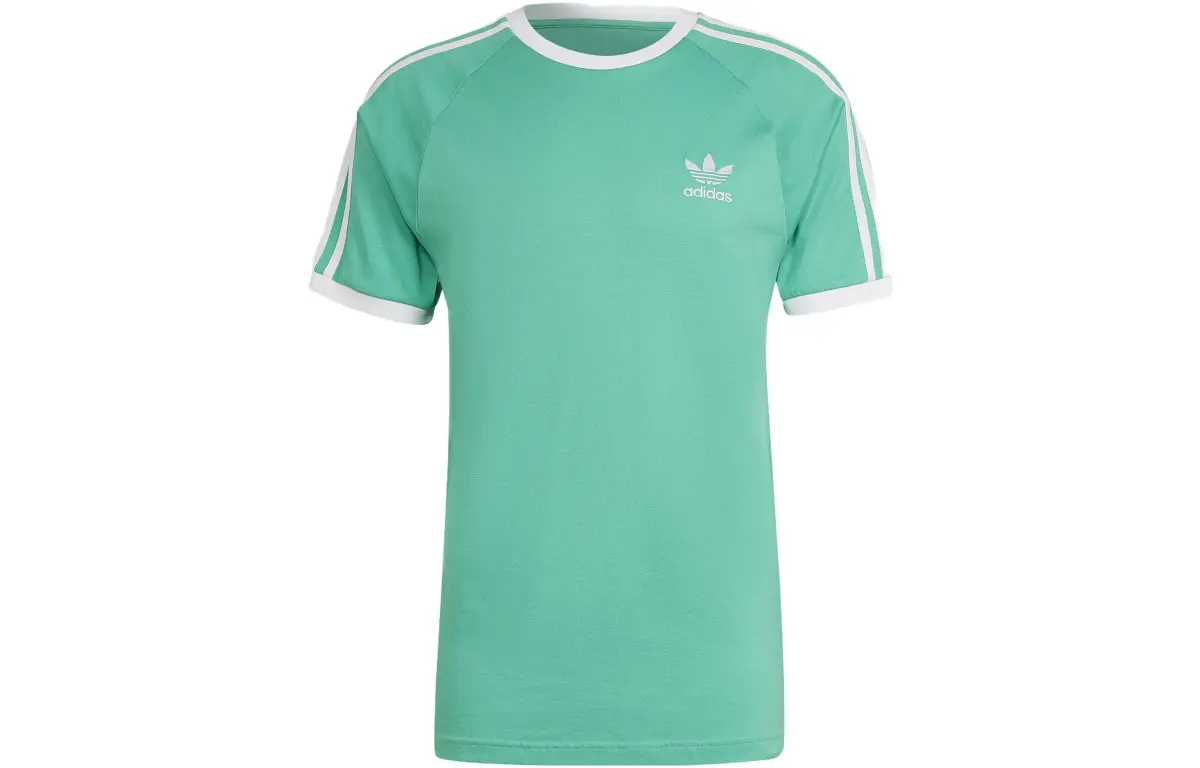 Adidas T-Shirts Men's Green Crew Neck Moderate Straight Fit