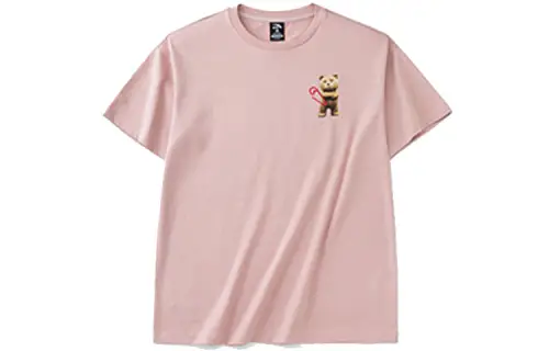 Anta x Teddy Zoo T Shirt Unisex Hibiscus Powder