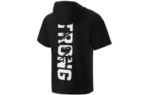 Li Ning Training Series T Shirts Men's Black Hooded Moderate Straight Fit