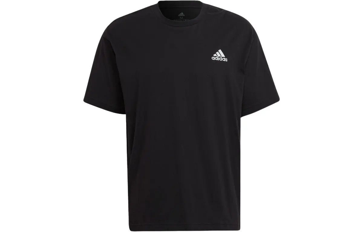 Adidas Drop Shoulder Sleeve T Shirt Unisex Black
