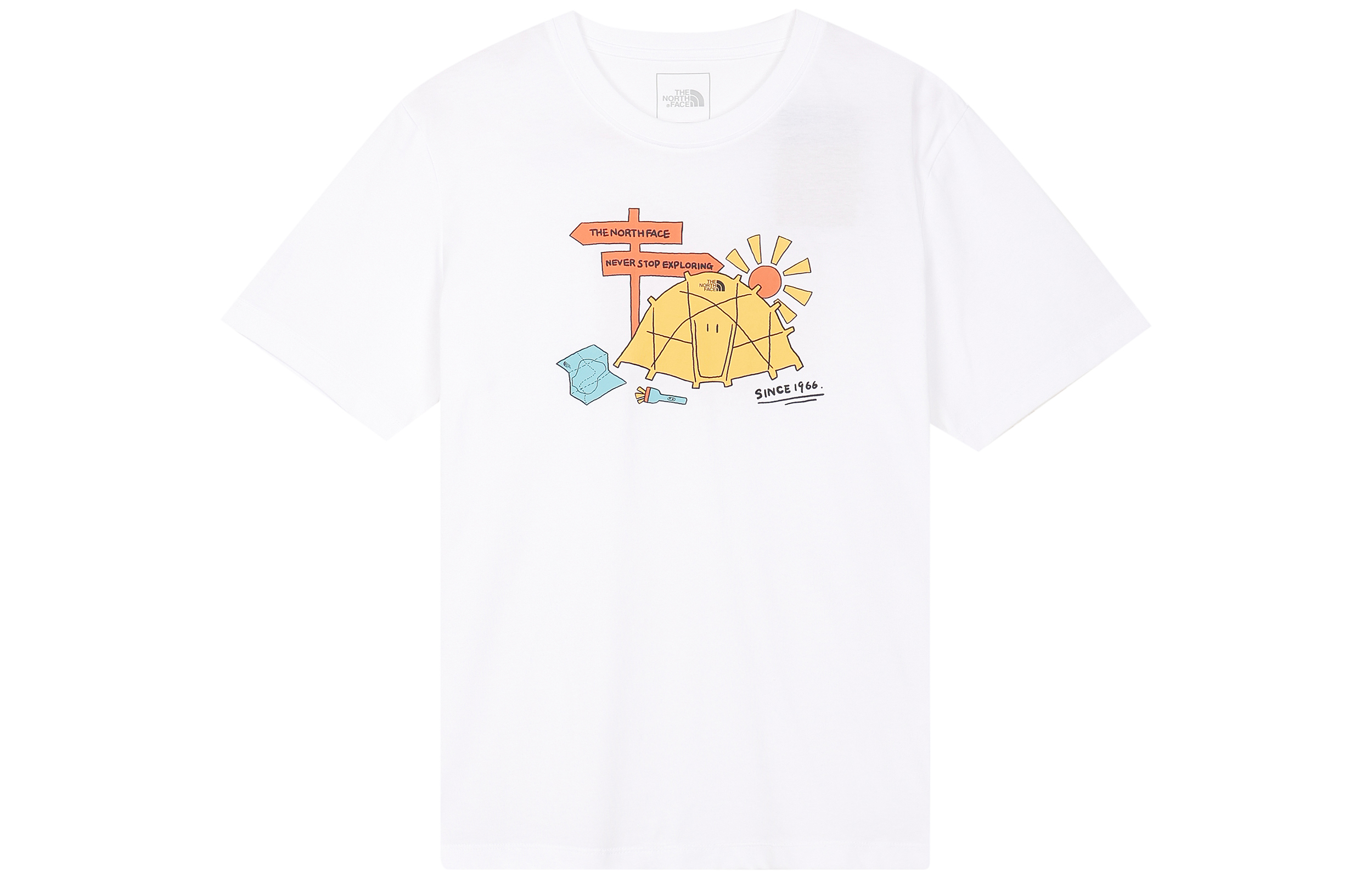 THE NORTH FACE Summer Outdoor Exploration SS23 Quick Dry T Shirts Men’s White