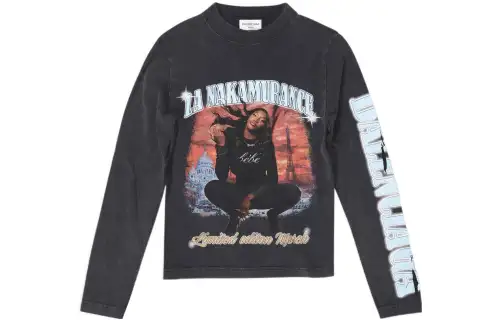 Balenciaga Music Aya Nakamura Merch Long Sleeve Stretch Top