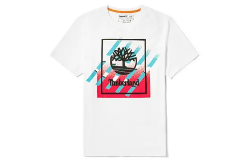 Timberland T Shirts Men's White Crew Neck Moderate Other
