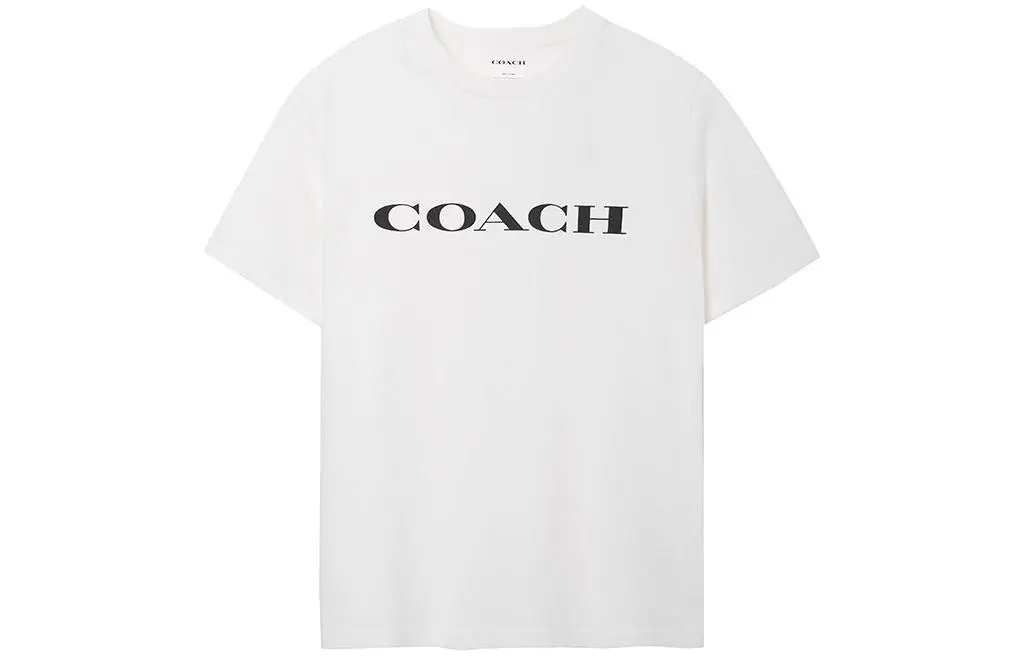 COACH T-Shirts Men's White Crew Neck Moderate
