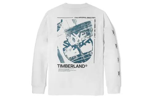 Timberland T Shirts Men's White Crew Neck Moderate