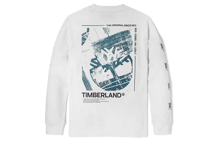 Timberland T Shirts Men's White Crew Neck Moderate