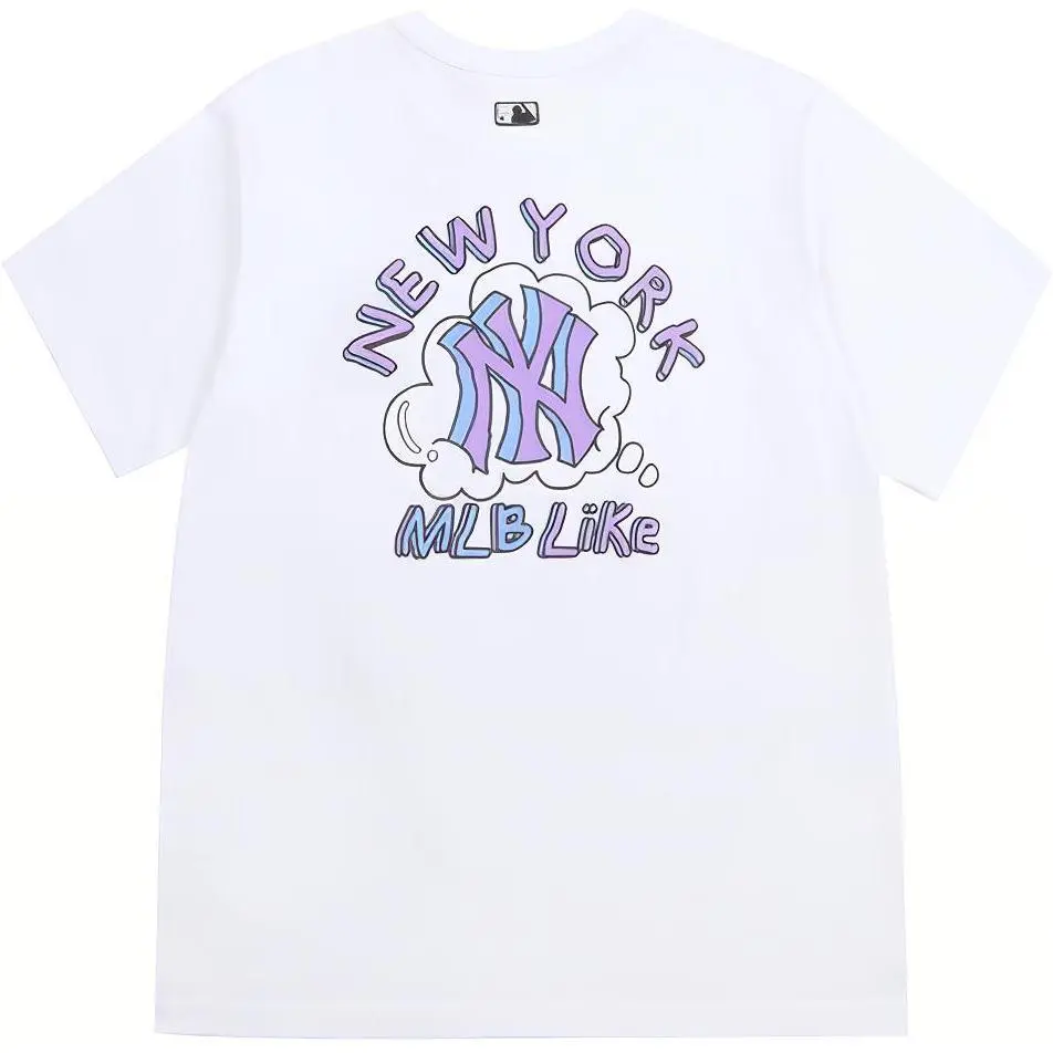 MLB New York Yankees T-Shirts Unisex White Crew Neck Moderate