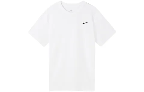 Nike Sportswear Men's Embroidered Logo Print Crewneck T-Shirt White