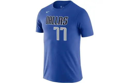 Nike Basketball letters and numbers, sports blue short sleeve T-shirt