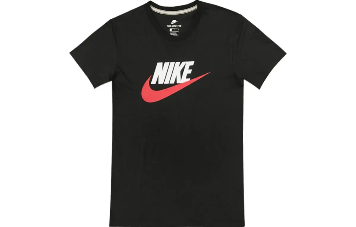 Nike T-Shirts Men's Black Crew Neck Thin Straight Fit