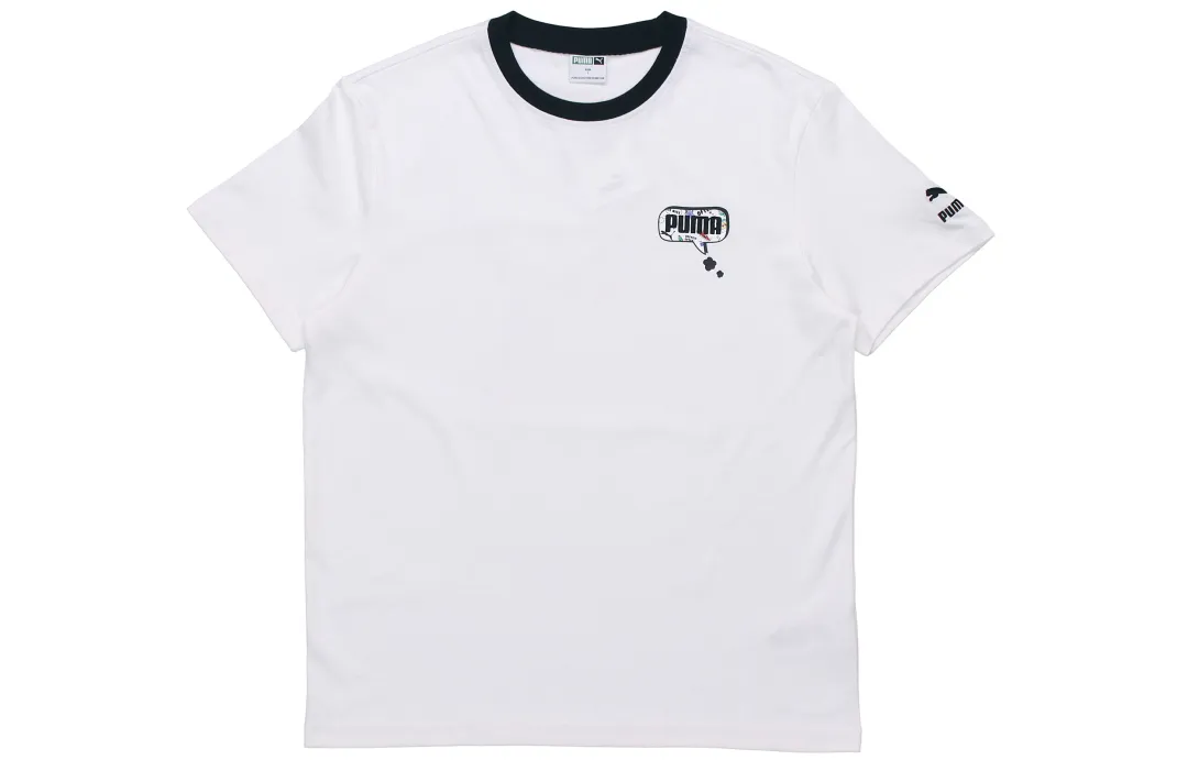 PUMA Drop Shoulder Sleeve T Shirt Men's White