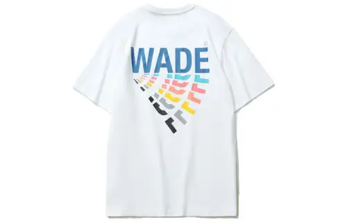 LiNing Wade series layered printed round neck sports T-shirt men's standard white