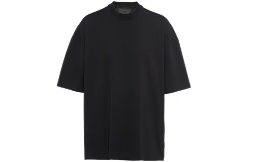 PRADA T Shirts Men's Black Crew Neck Moderate