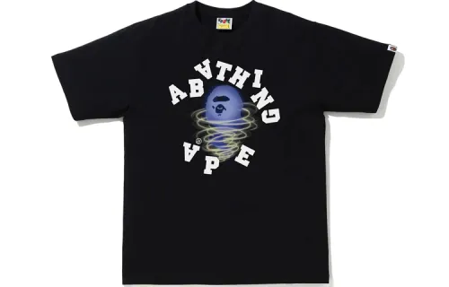A BATHING APE Head Series T Shirts Men's Crew Neck Moderate Straight Fit