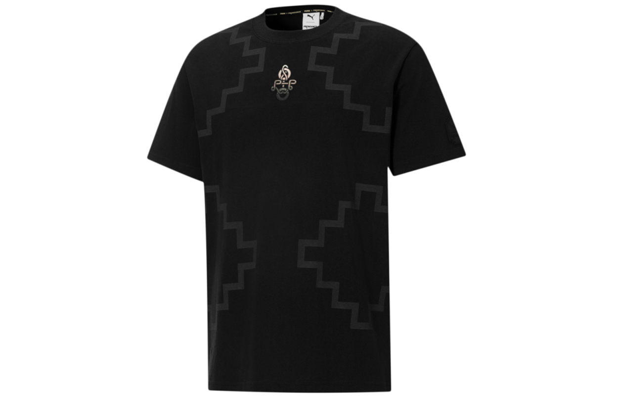 PUMA X PRONOUNCE Elevated Tee joint model geometric pattern sports casual short-sleeved T-shirt men's black