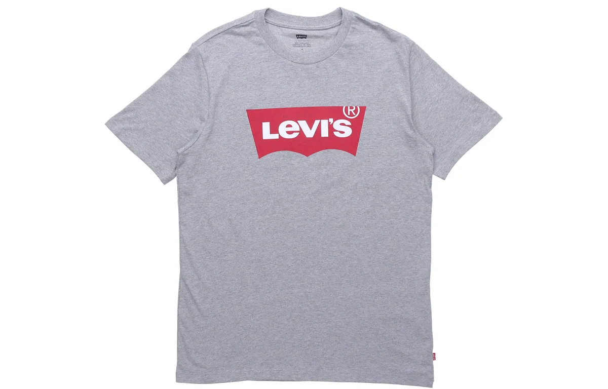 Levi's T-Shirts Men's Gray Crew Neck Moderate Straight Fit
